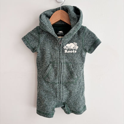 Green Hooded Romper (3-6M)