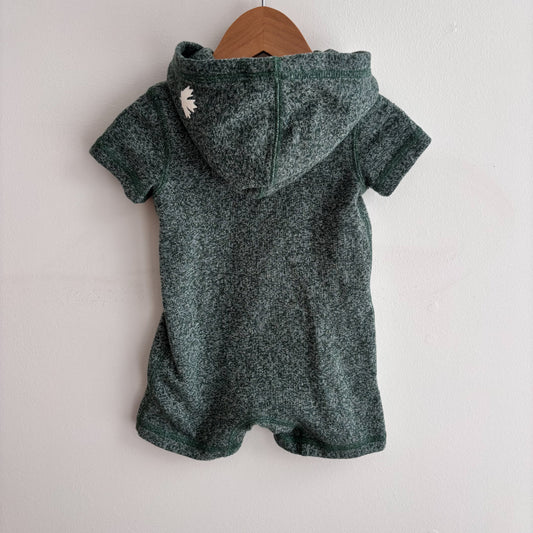 Green Hooded Romper (3-6M)