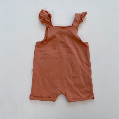 Organic Peach Overall Shorts