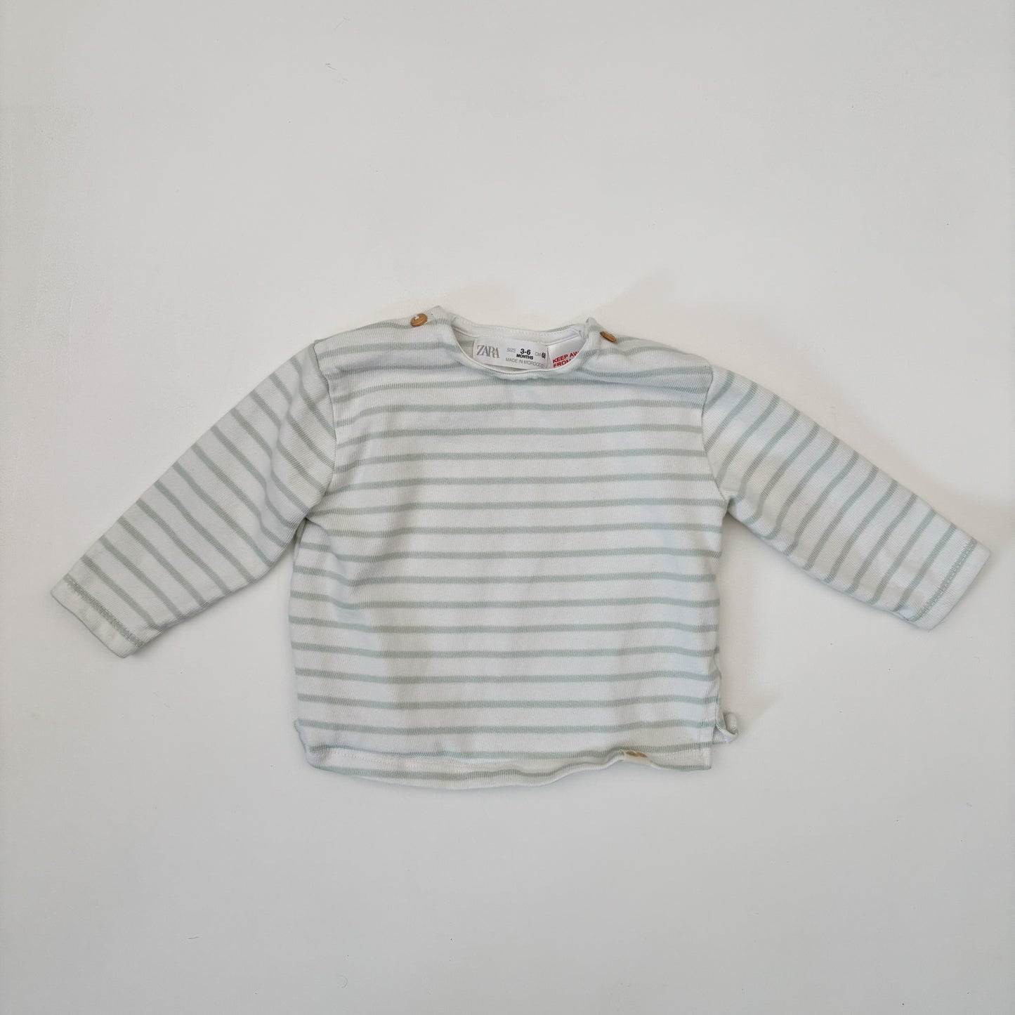 Mint Striped Top (3-6M)