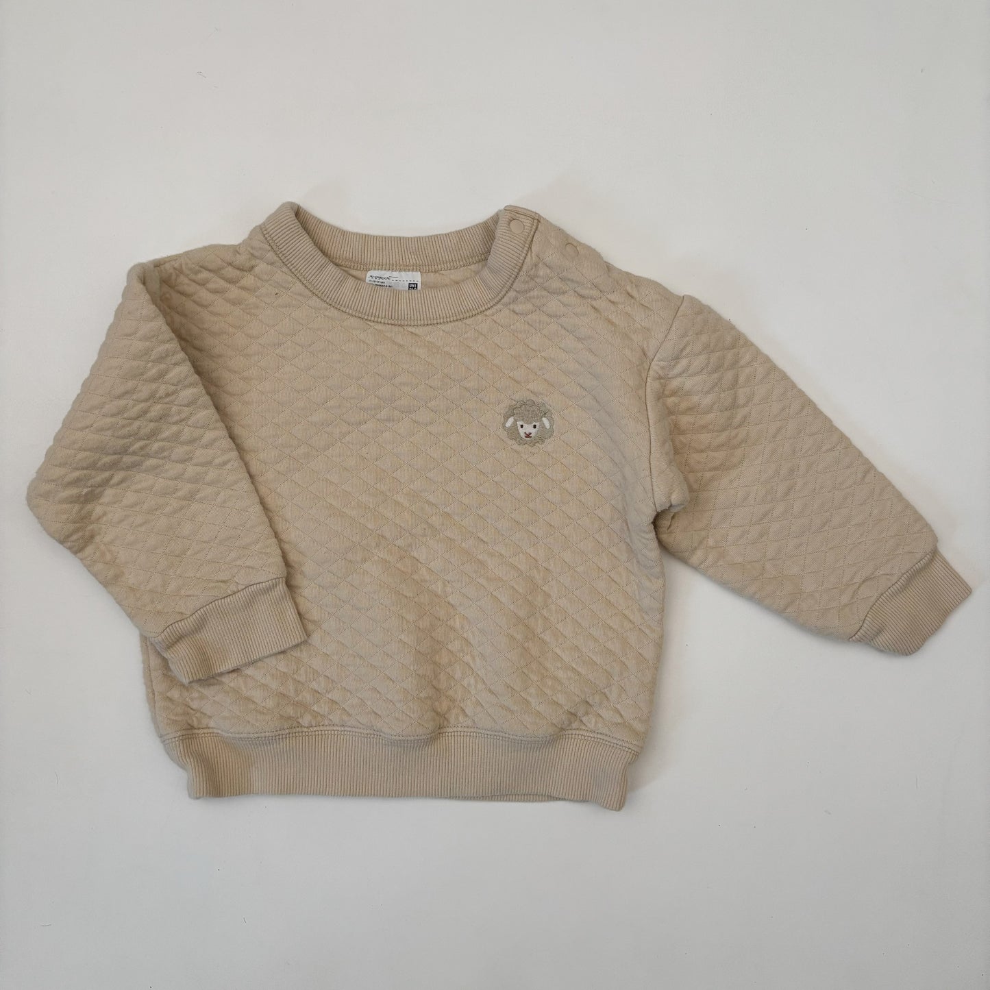 Cream Quilted Crew Neck  (18-24M)