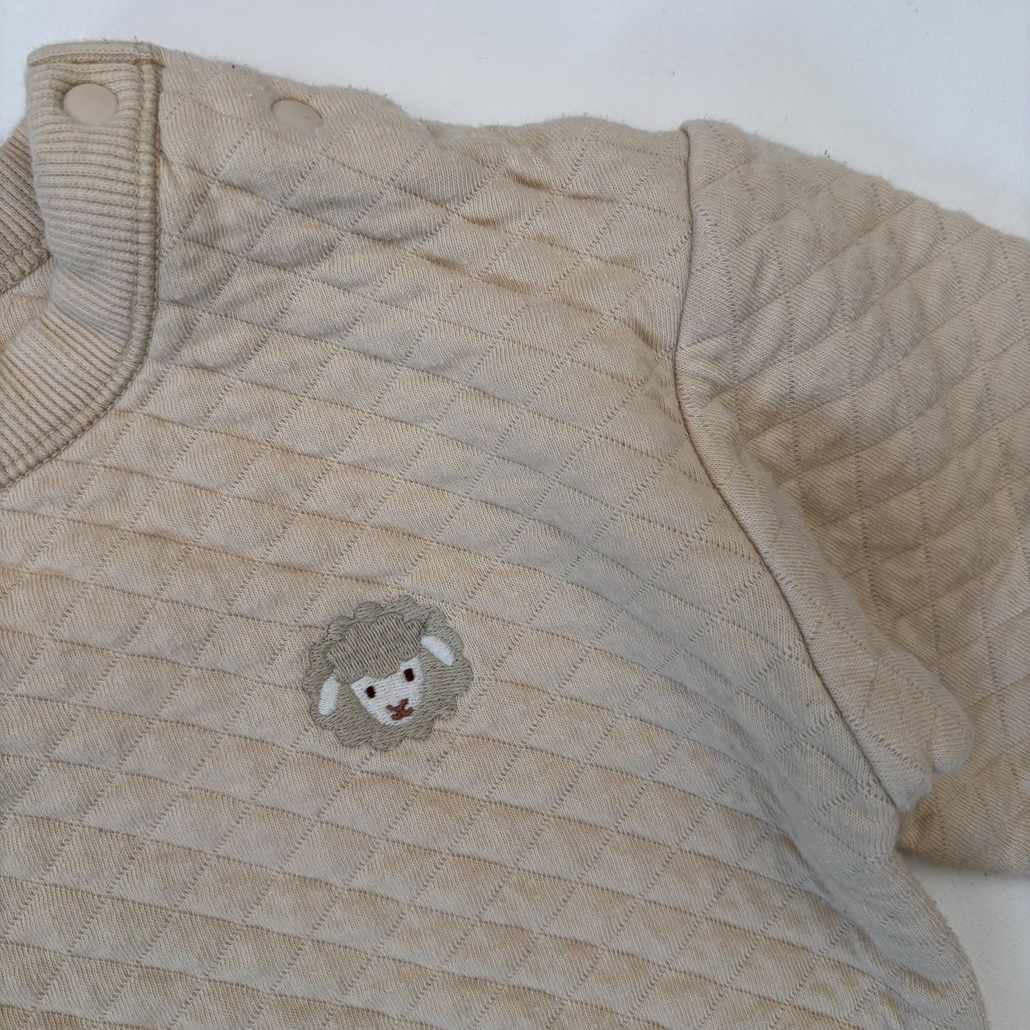 Cream Quilted Crew Neck  (18-24M)