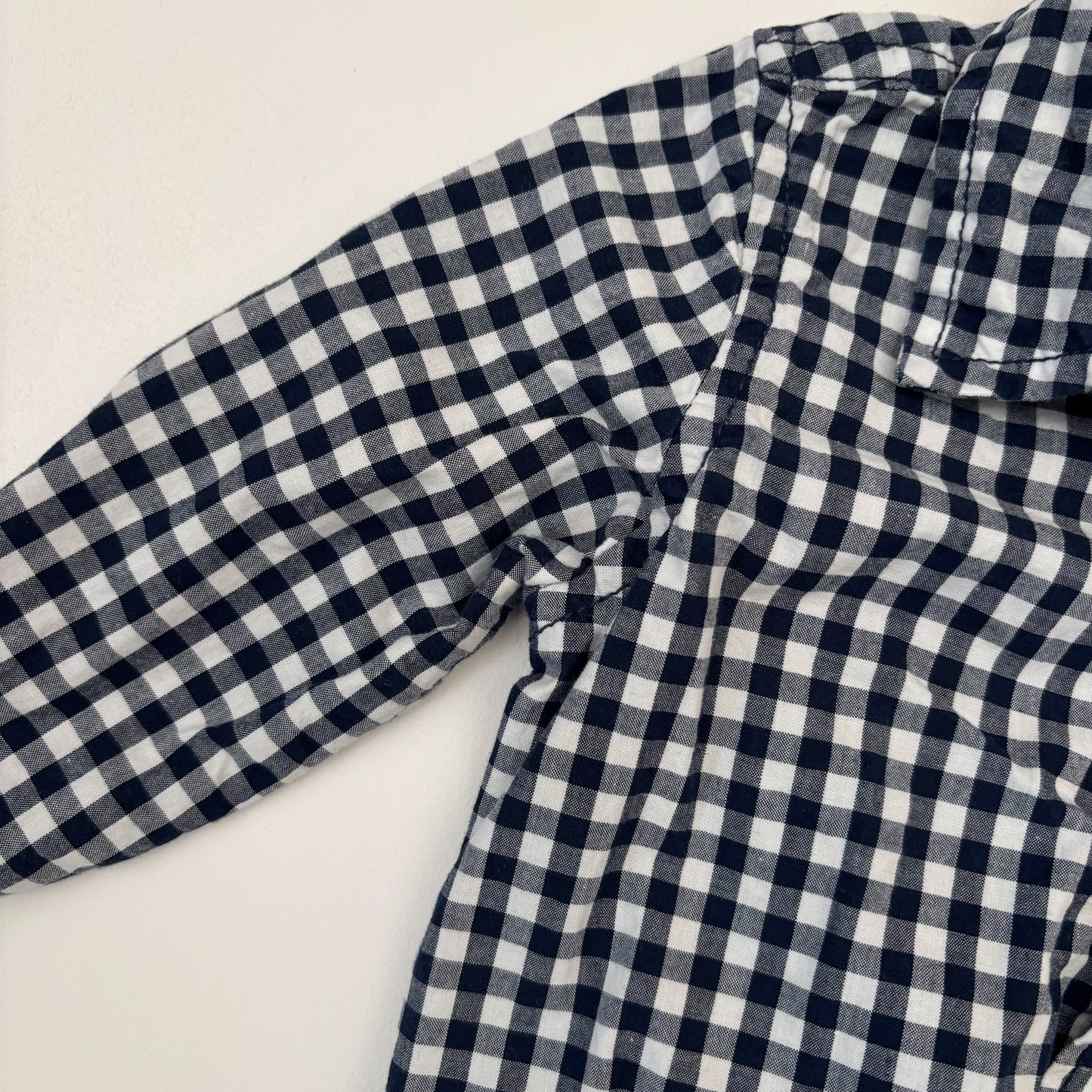 Checkered Button-Up Bodysuit (12-18M)