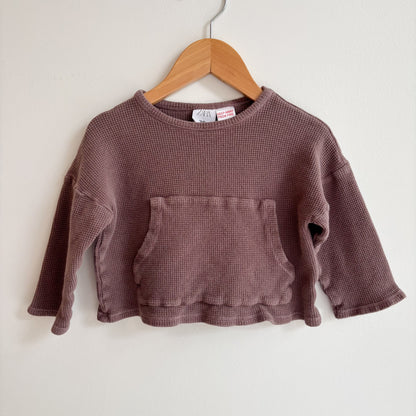 Purple Waffle Long Sleeve (12-18M)