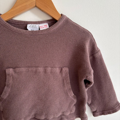 Purple Waffle Long Sleeve (12-18M)