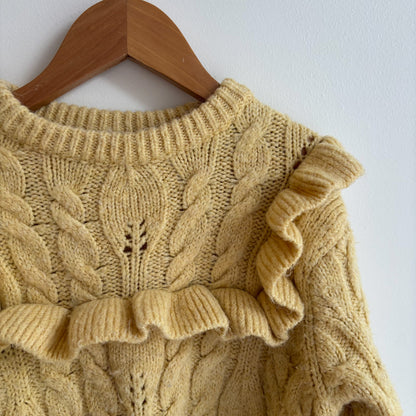 Thick Yellow Ruffle Sweater (4Y)