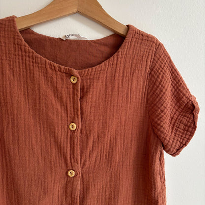 Rust Muslin Dress (8Y)