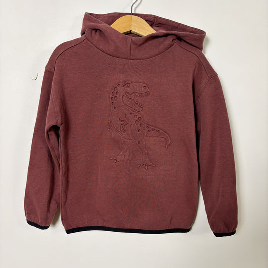 Burgundy Dino Hoodie  (5T)