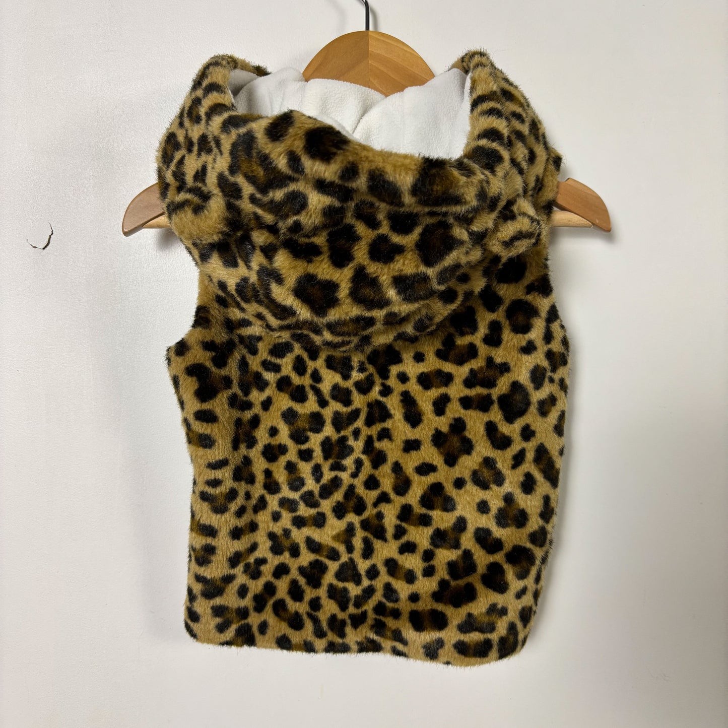 Plush Leopard Vest w/ Hood (2T)