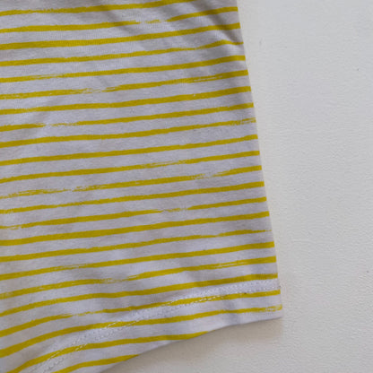 Yellow Striped Biker Shorts