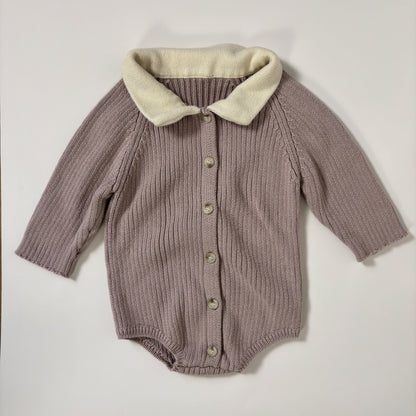 Knit Long Sleeve Romper (6-12M)