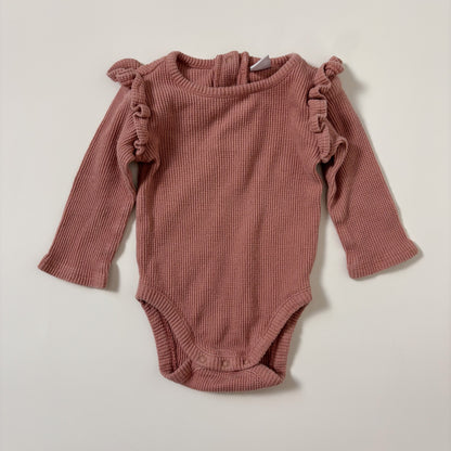 Ruffled Waffle Bodysuit (0-3M)
