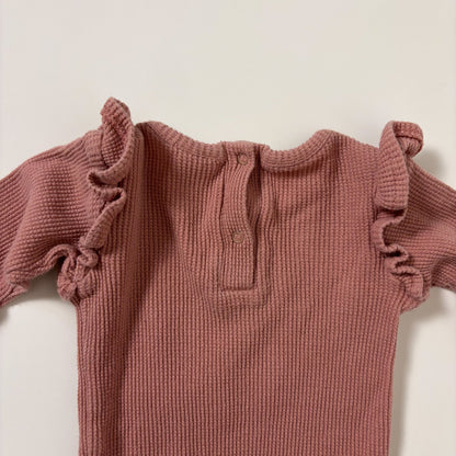 Ruffled Waffle Bodysuit (0-3M)