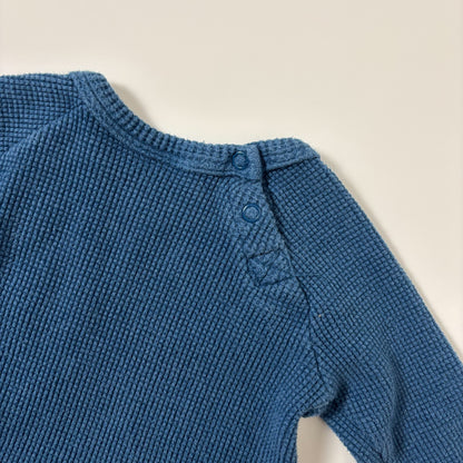 Blue Waffle Shirt (4-6M)