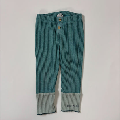 Turquoise Ribbed Leggings (12-18M)