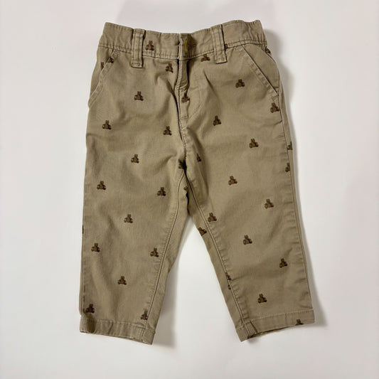 Bear Print Khakis (12-18M)