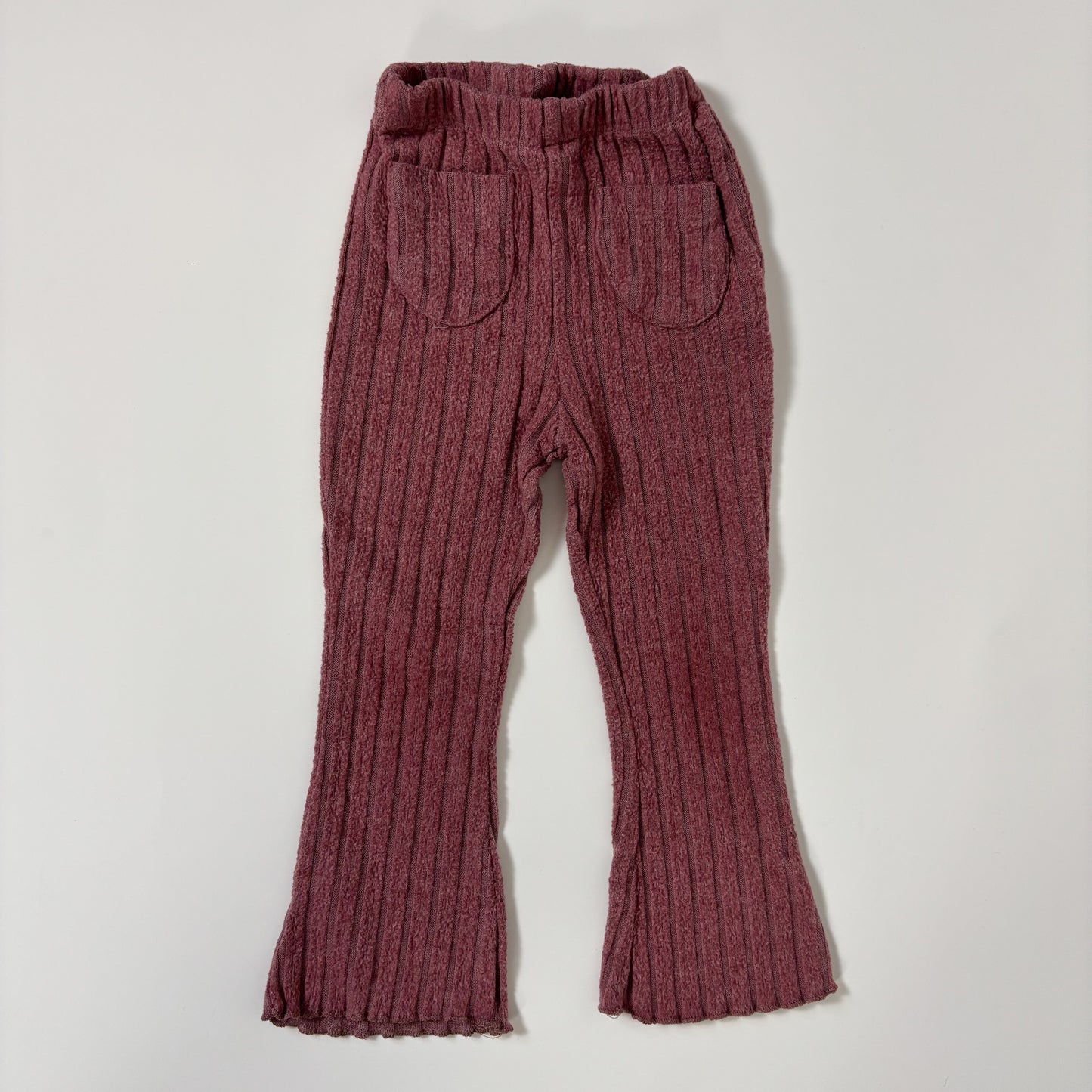 Pink Ribbed Bellbottom Leggings (18-24M)