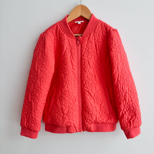 Coral Quilted Bomber Jacket (7Y)