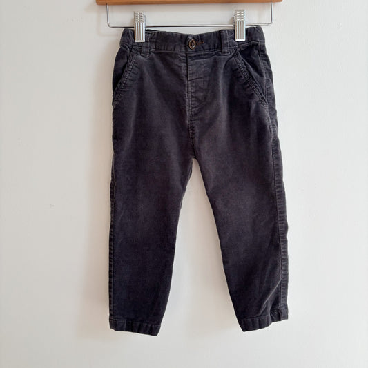 Grey Velvet Pants (2-3Y)