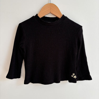 Black Ribbed Shirt (12-18M)