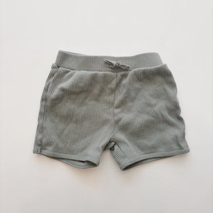 Green Ribbed Shorts (4T)