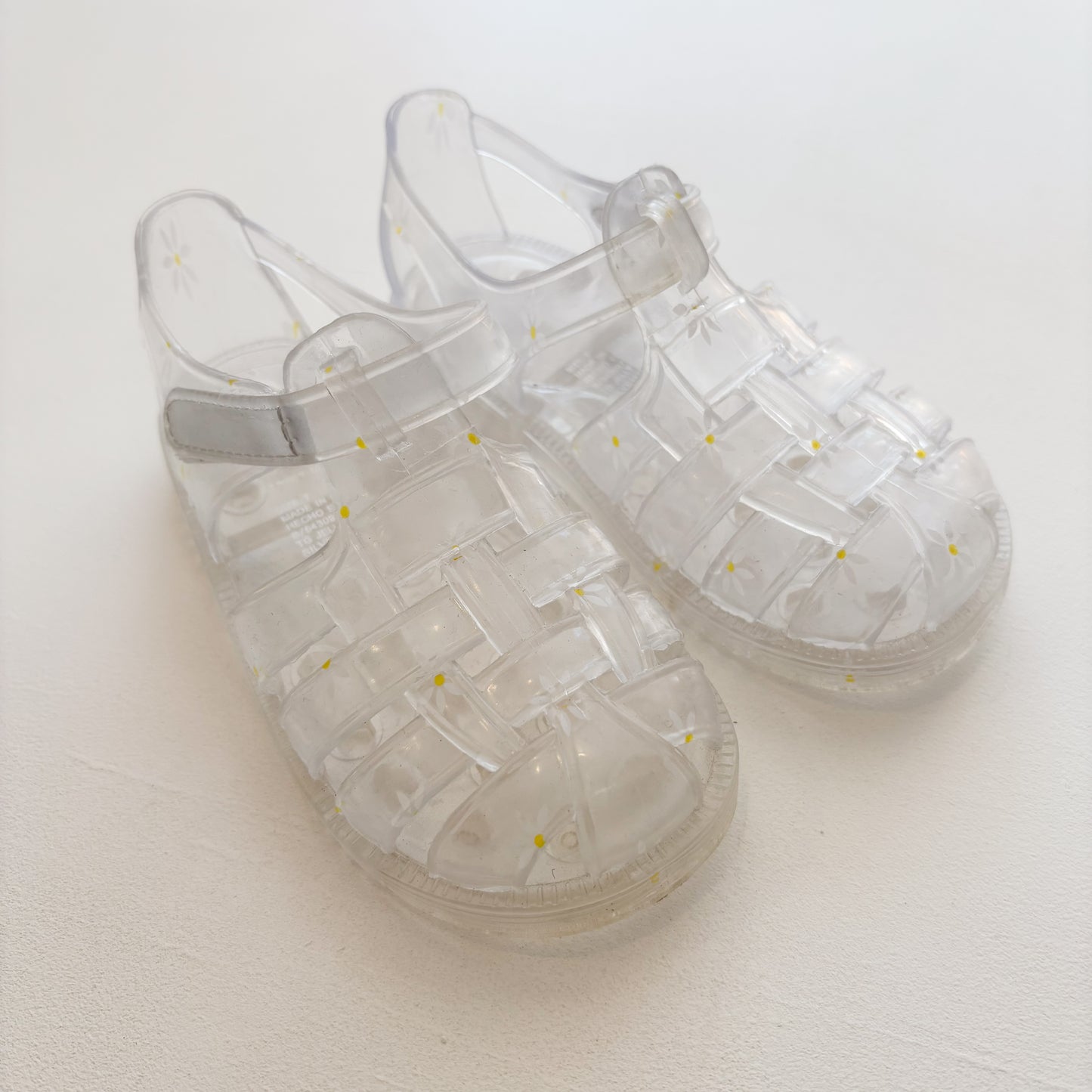Daisy Print Jelly Sandals (7C)