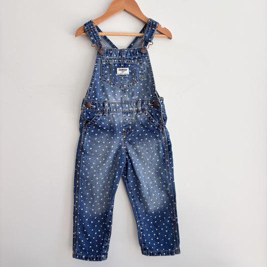 Heart Print Overalls (3T)