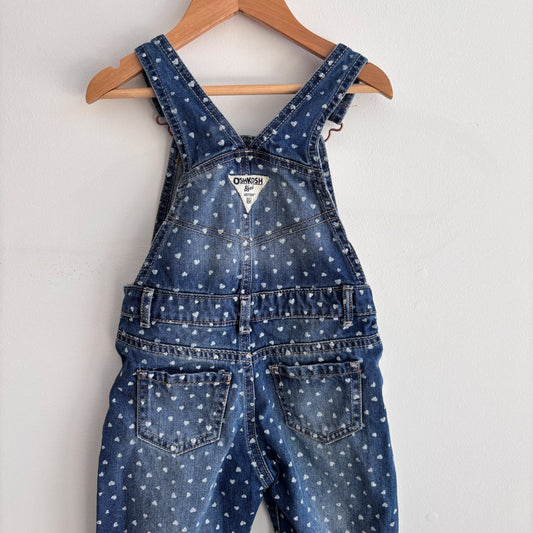 Heart Print Overalls (3T)