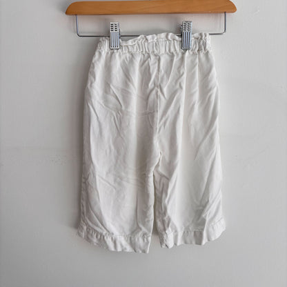 White Wide-Leg Pants (9-12M)