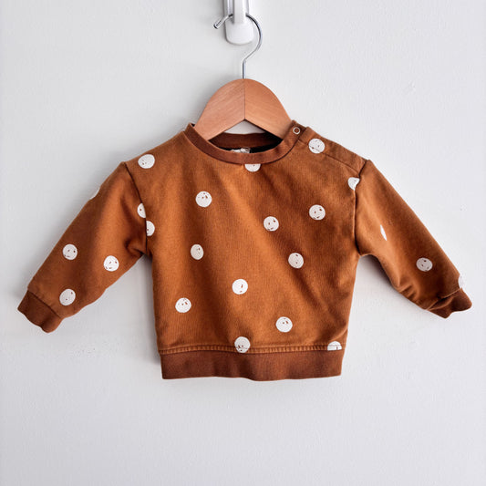 Brown Polka Dot Sweatshirt (3-6M)