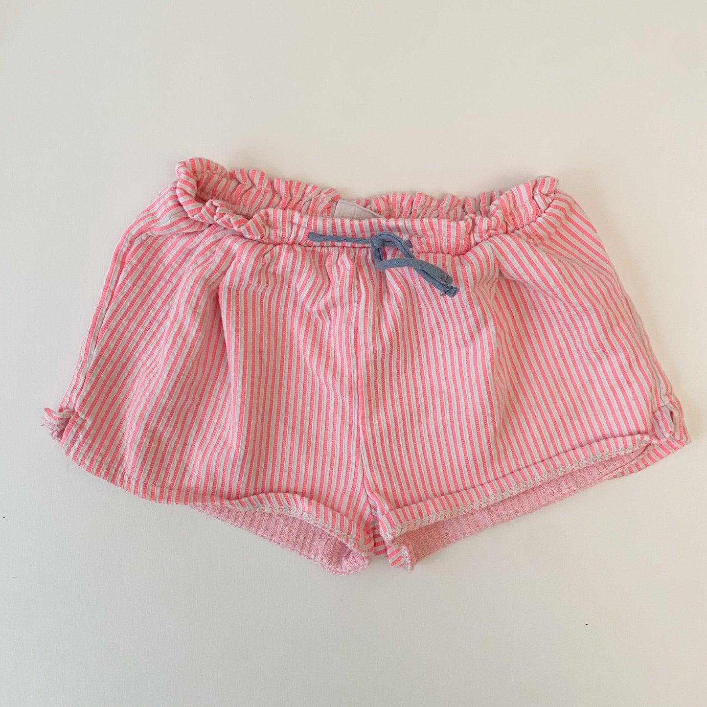 Neon Pink Striped Shorts