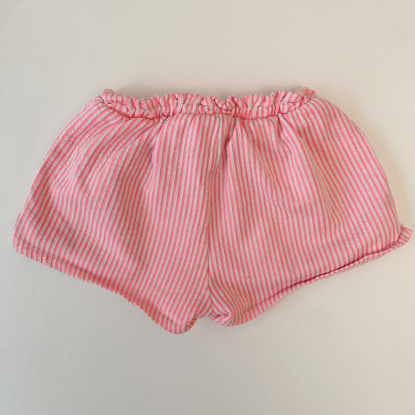 Neon Pink Striped Shorts