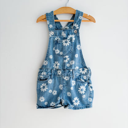 Daisy Print Denim Shortalls (5T)