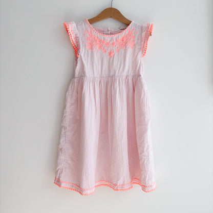 Pale Pink Embroidered Dress (6-7Y)