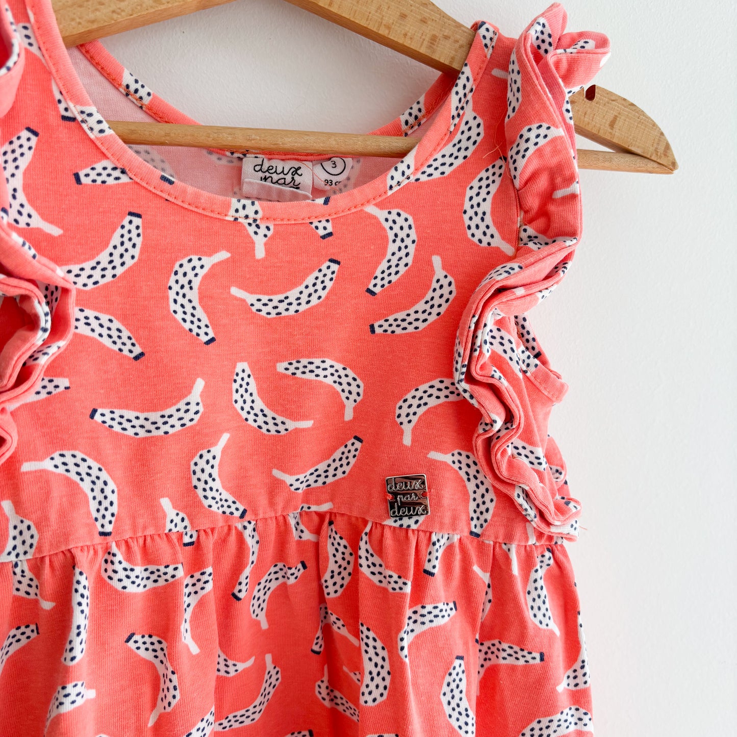 Neon Coral Banana Dress (3T)