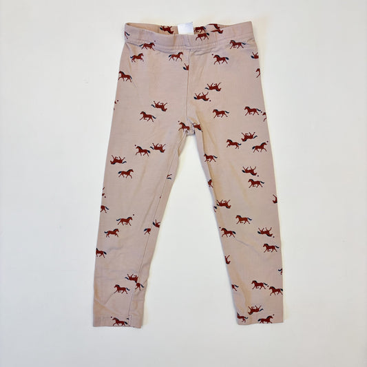 Pale Pink Horse Leggings (3T)