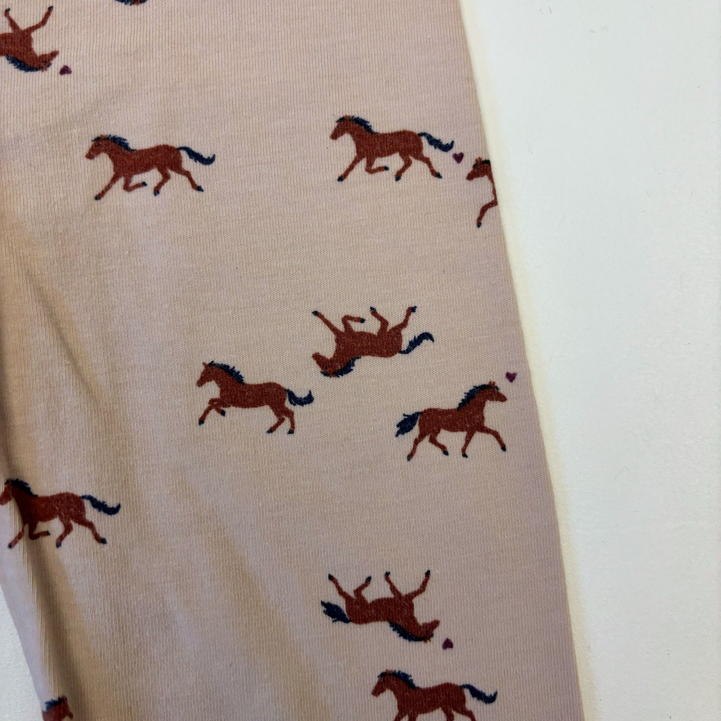 Pale Pink Horse Leggings (3T)