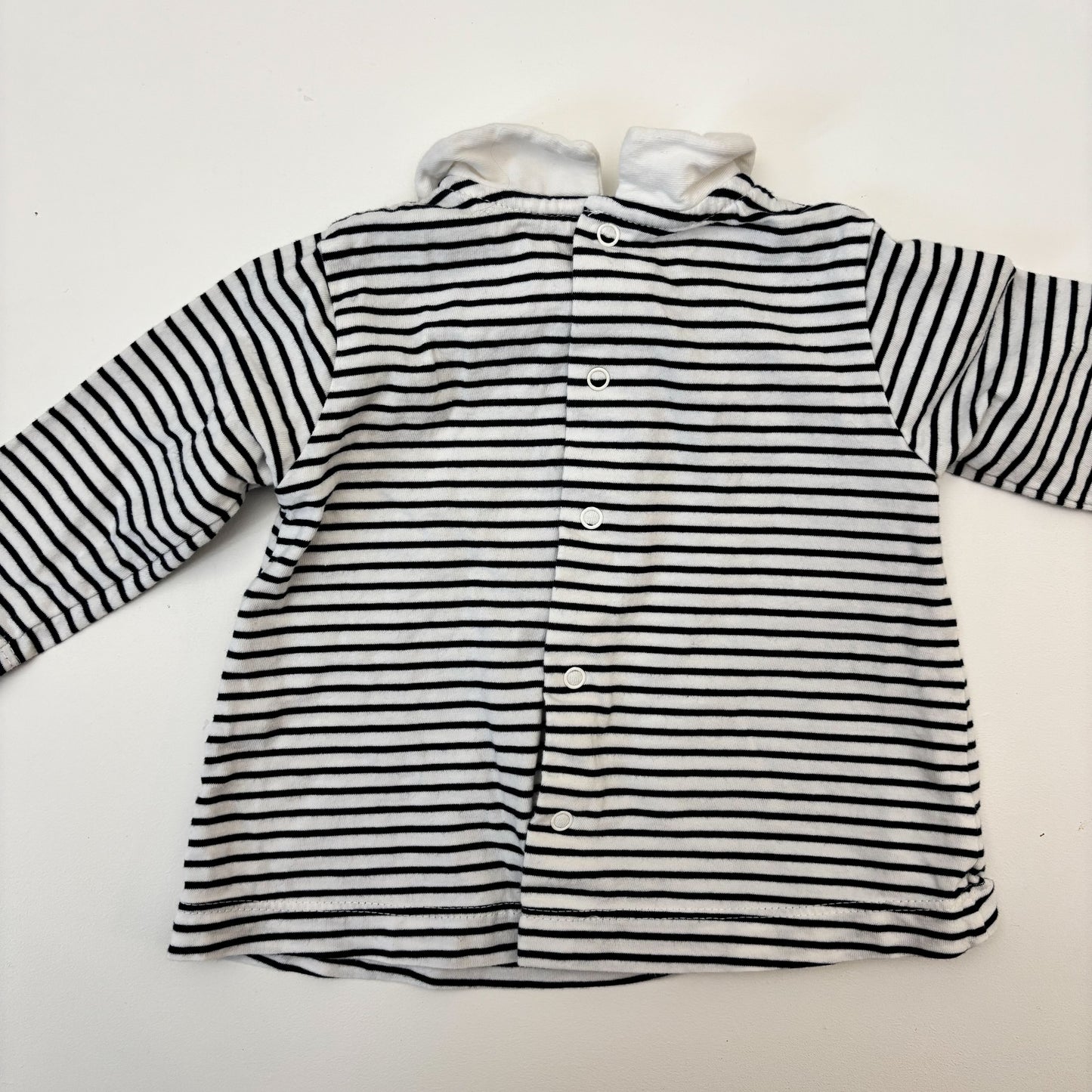 Striped Shirt w/ Collar (3-6M)