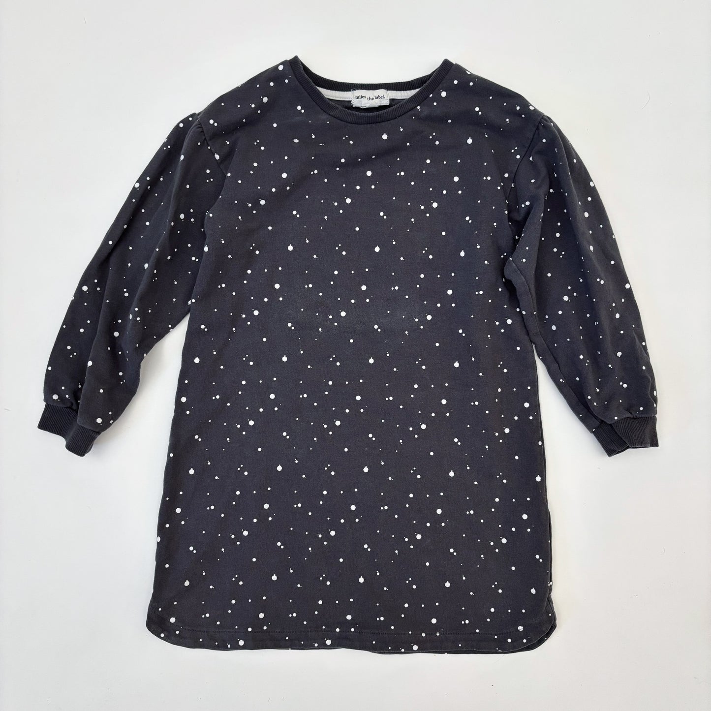 Grey Dot Sweatshirt Dress (6Y)