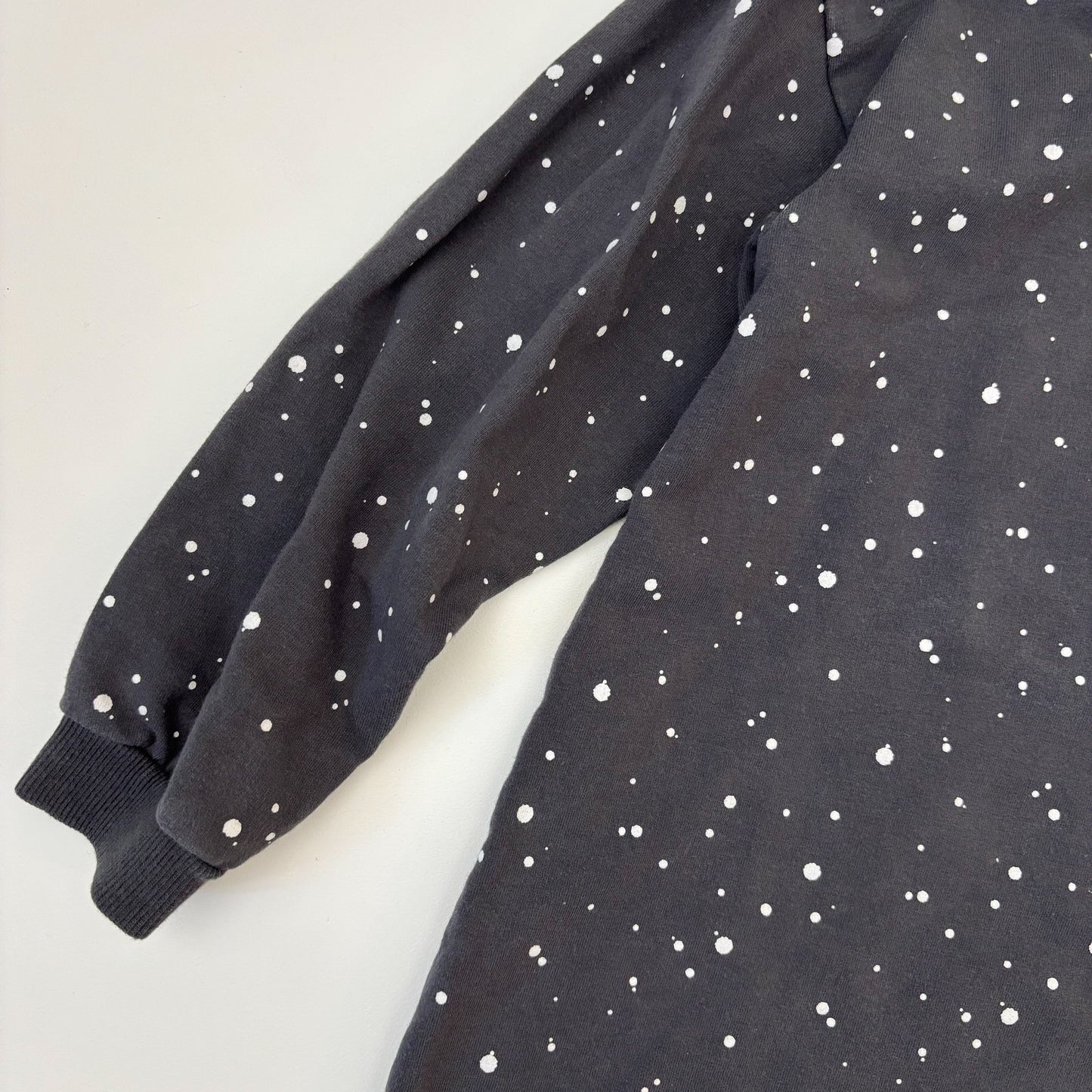 Grey Dot Sweatshirt Dress (6Y)