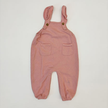 Pink Sweatpant Overalls (12-18M)