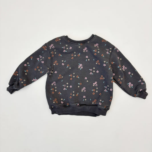 Grey Floral Crewneck (2-3Y)