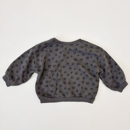 Grey Animal Print Crewneck (2-3Y)