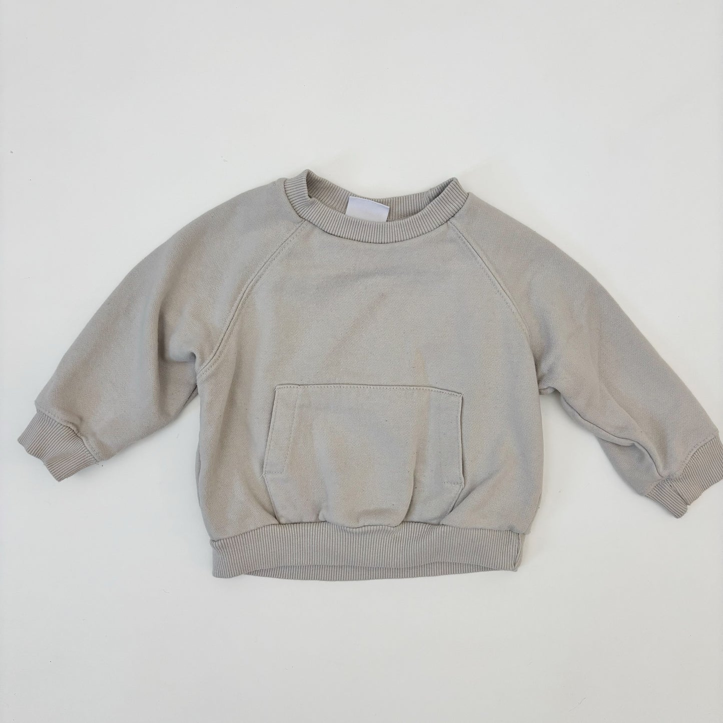 Grey Pocket Crewneck (3-6M)