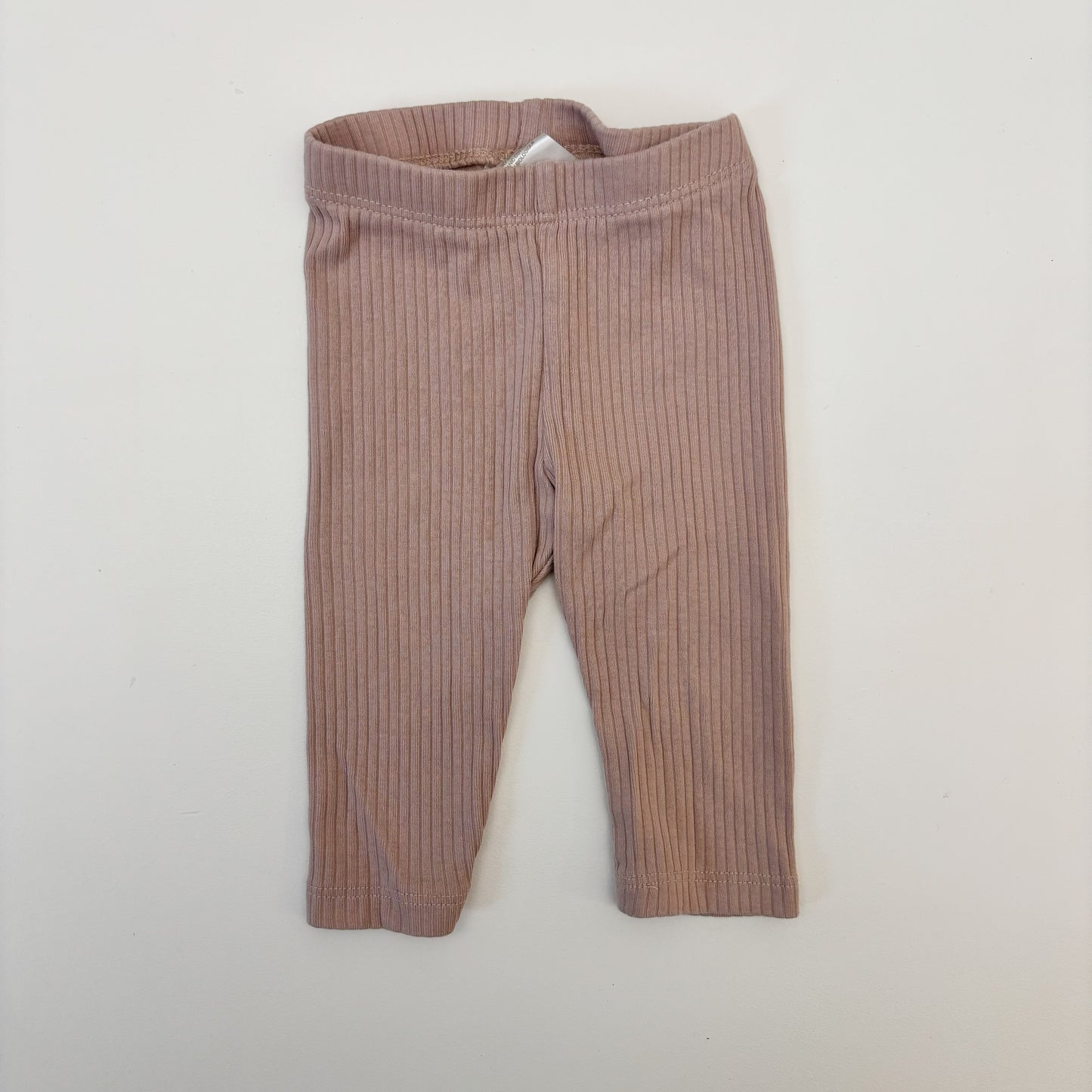 Pale Pink Ribbed Pants (0-3M)