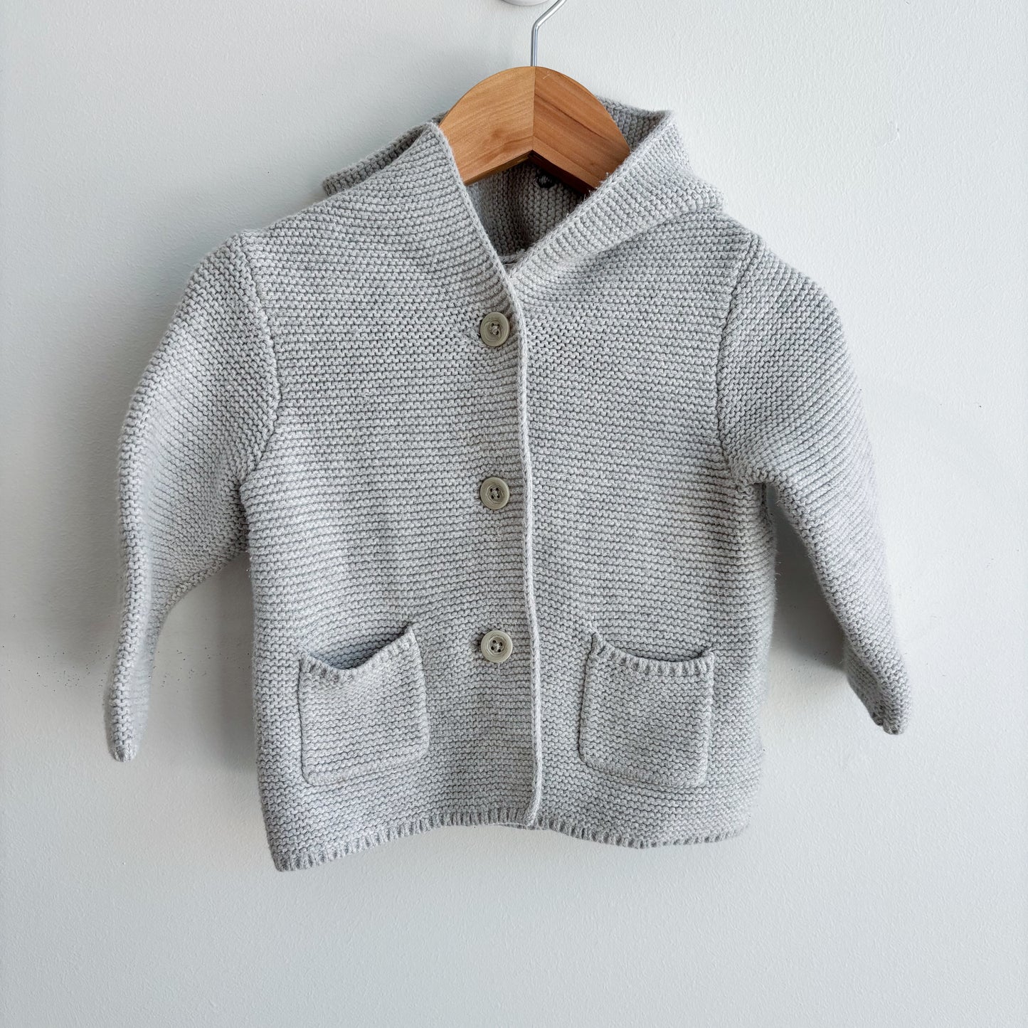 Grey Hooded Bunny Sweater (6-12M)