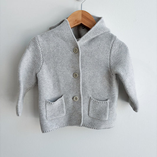 Grey Hooded Bunny Sweater (6-12M)