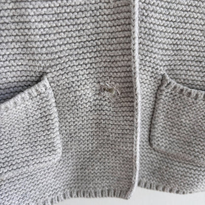 Grey Hooded Bunny Sweater (6-12M)