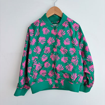 Palm Print Bomber Style Jacket (4-6Y)