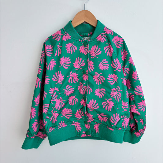 Palm Print Bomber Style Jacket (4-6Y)